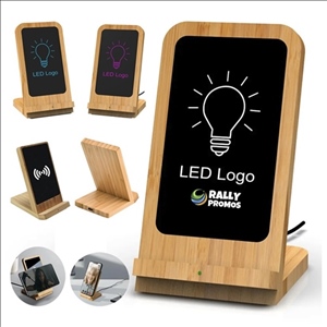 15W Fast Bamboo Wireless Chargers Stand Phone Holder